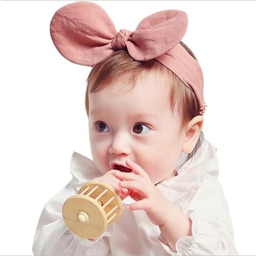 Cute Rabbit Bunny Ears Bow Headbands Baby Girls Kids Hair Head Band Bows Accessories For Children Hair Ornaments Turban Headband