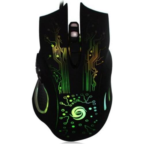 Wired Mouse Adjustable Optical LED Light Mouse 6 Buttons 3200 DPI USB Chargeable Professional Gaming Mice For PC Laptop New