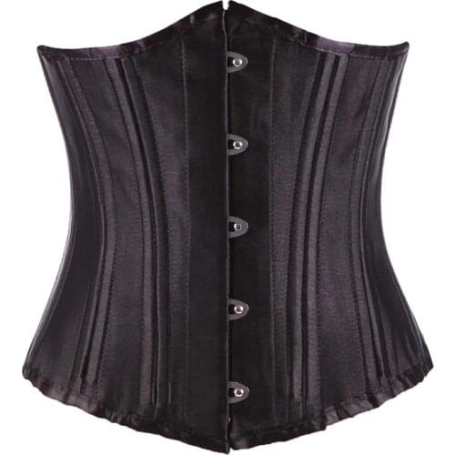 SEXY Gothic Underbust Corset and 24 Steel Bone Waist cincher Bustiers Top Workout Shape Body Belt Plus size Lingerie XS-6XL