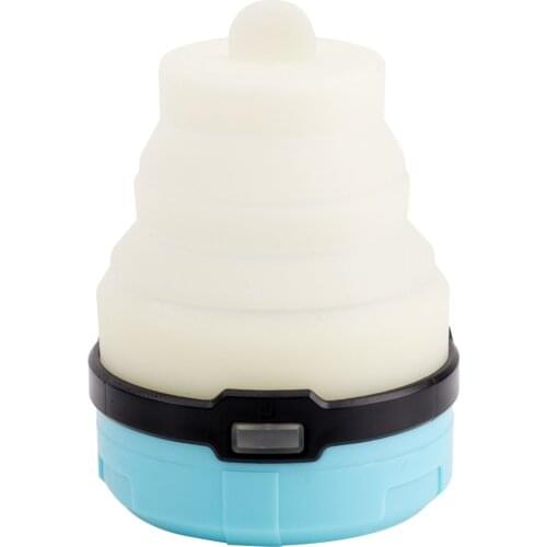 Folding LED Camp Lamp 4-Mode 10 Light Colors Camping Light Outdoor Emergency Portable Lantern Waterproof Tent Torch AAA Battery