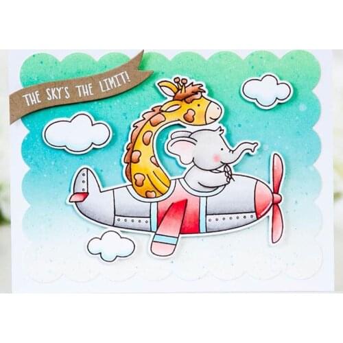 Elephant Giraffe Flying Plane Metal Cutting Dies And Stamps Sets for DIY Scrapbooking Paper Cards Decorative Crafts New 2018 Die