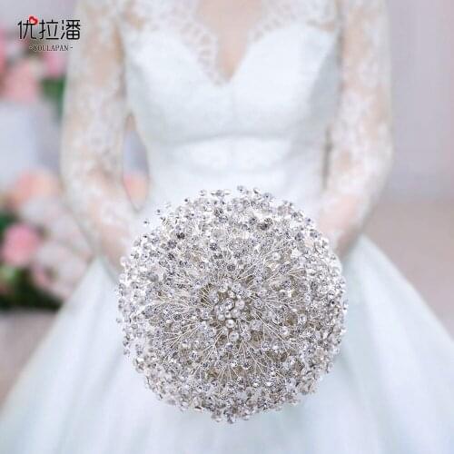 Wedding Birthday Accessories Bridal Holding Flower Special Sparkling Rhinestone Bouquets Wedding Photography Flowers