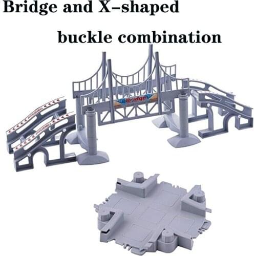 Magical Track Miraculous Glowing Race Track DIY Universal Accessories Ramp Turn Road Bridge Crossroads Toys For Children