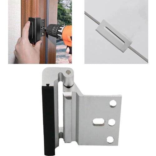 Aluminium Alloy Door Reinforcement Lock Inside Security Door Lock Home Child Proof Door Stopper for Home Office Hotel