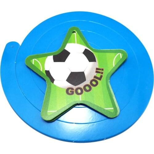 1set/lot Football Theme Decoration Soccer ball Design DIY Ceiling Hanging Spiral Kids Boys Favors Events Party Supplies