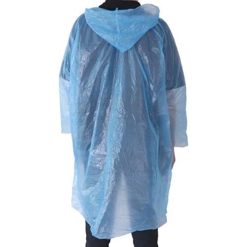 10PCS Disposable Raincoat Adult Emergency Waterproof Hood poncho Travel Hiking Camping Rain Coat Unisex Rainwear