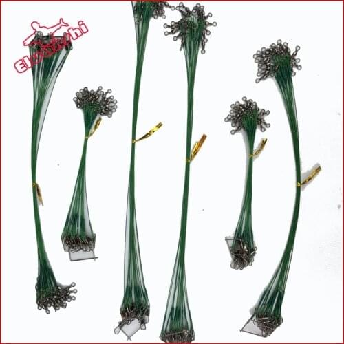 20pcs Steel Rope 15cm 25cm 30cm Tools Lead Trace Fish Line Braided Wire pesca daiwa carp all Fishing leash fishhooks sea rod