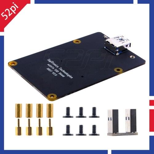 52Pi New! Raspberry X857 V1.0 mSATA SSD Shield Expansion Board for Raspberry Pi 4B ( 4 Model B )