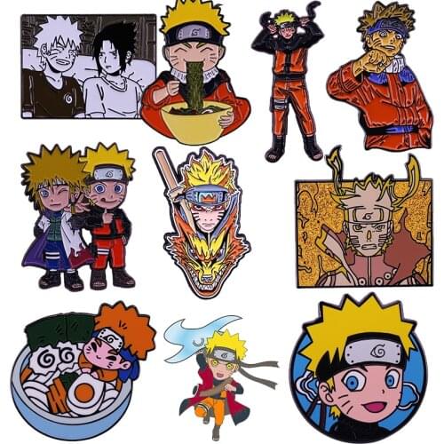 Anime Uzumaki Badge Ninja Enamel Pin shippuden sasuke Brooch Jewelry