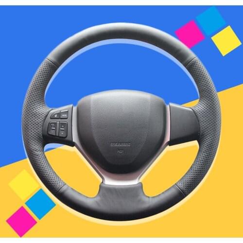 Auto Braid On The Steering Wheel Cover for Suzuki Swift 2011-2017 Vitara 2015-2019 Celerio 2015-2019 SX4 Car Covers Car-styling