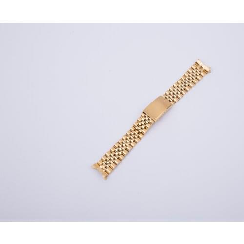 Gold 17mm 18mm 19mm 20mm 316L Stainless Steel Jubilee Watch Strap Band Bracelet Compatible For Rolex Seiko5 Watch