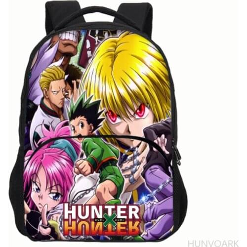 16 Inch HUNTERxHUNTER 3D Printed Children School Bags Orthopedic Backpack Kids Boys Girls Mochila Infantil Cartoon Bags