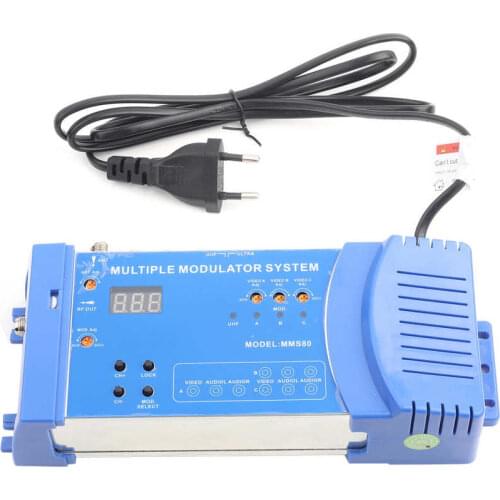 MMS80 Home Modulator Digital VHF UHF RF Modulator AV to RF AV to TV Converter Adapter Digital Full Band Signal Modulator
