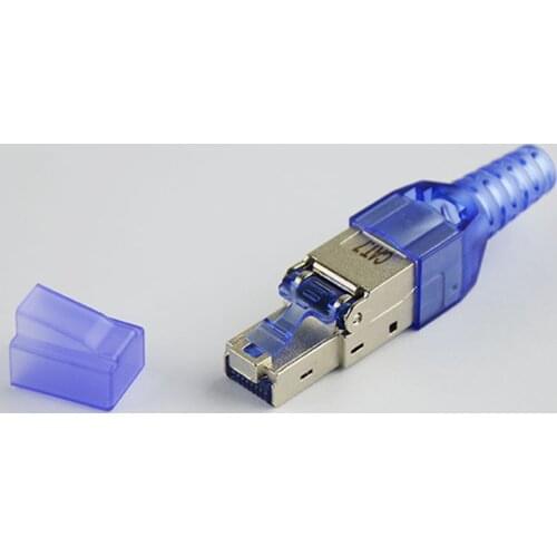 Cat7 Ethernet Cable RJ45 Connector 10Gbps Shield Ethernet Adapter Networking Crimping RJ45 Plug Reusable Connectors For internet