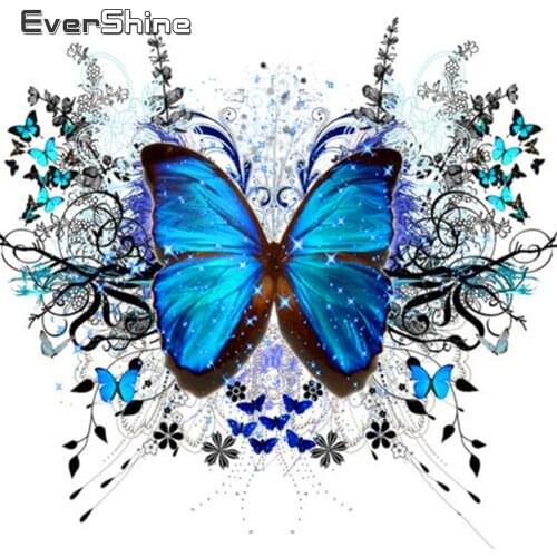 EverShine Diamond Msaic Butterfly Cross Stitch Diamond Art Painting Butterfly Rhinestones Art Bead Picture Kits Handicrat Gift