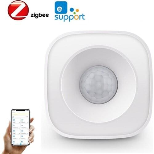 Ewelink Zigbee Smart PIR Body Motion Sensor Infrared Burglar Alarm Wireless Detector App Remote Control Smart Home Security