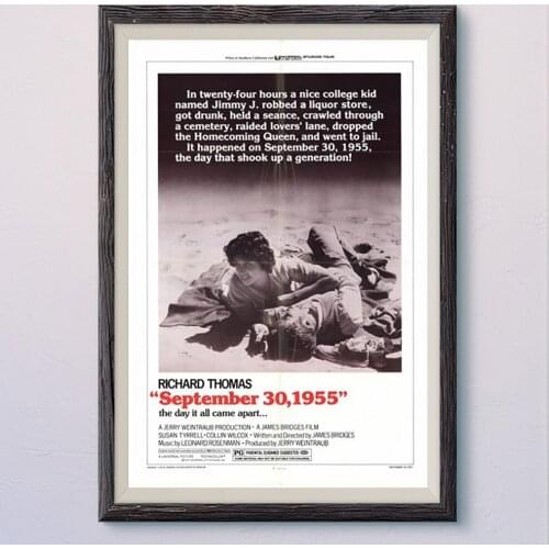 N312 SEPTEMBER 30, 1955 Vintage Classic Movie Wall Silk Cloth HD Poster Art Home Decoration Gift