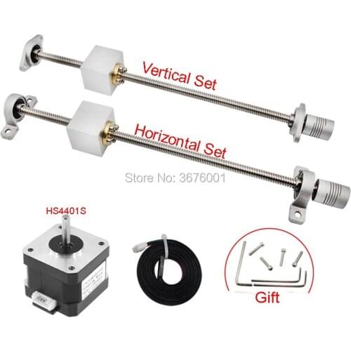 LG Linear Guide T8 Screw Motion Stage Moulde Rail CNC With Nut Seat + Nema17 Stepper Motor For 3D Printer