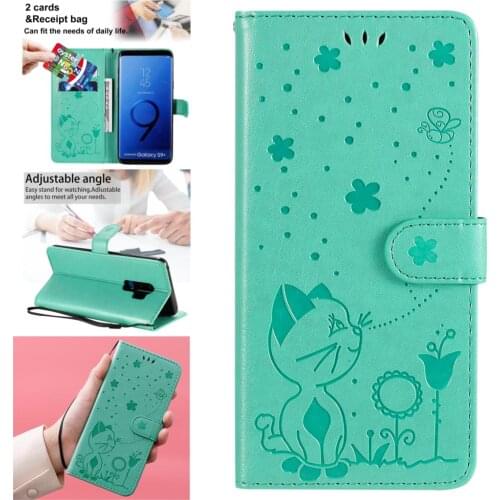 Lovely Book Cases For ajax Samsung S6 Portable PU Leather Wallet Flip Phone Case sFor Galaxy estojo S9 Plus S8 S7 Edge Silicone