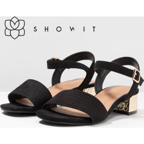 Fashion design Women Sandals Comfort Women Shoes Spring High Heels Shoes Women gold plating Heel Sandalias Ladies dress Shoes