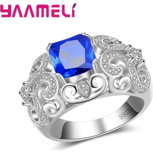 Fashion Rings For Women Girl CZ Cubic zirconia Wedding Finger Ring Party Valentines Gifts Bague Wholesale Jewelry