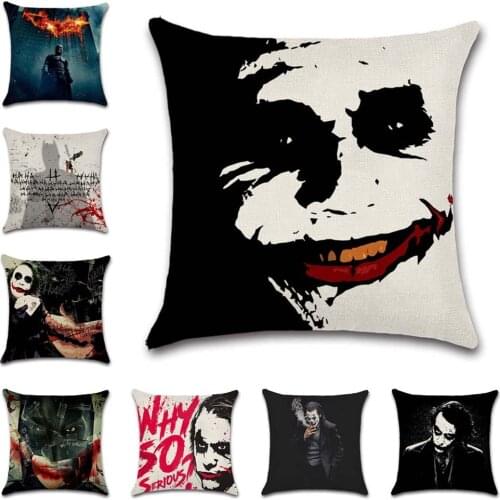 Dark Knight VS Joker Movie show Cushion Cover decorative Home sofa car chair seat friend room office kids gift pillowcase