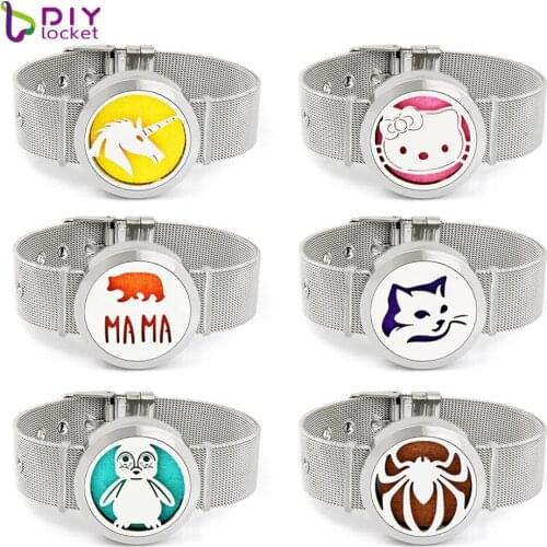 Stainless Steel 30mm Perfume Diffuser Bracelet With Free Pads For Women BD265-316