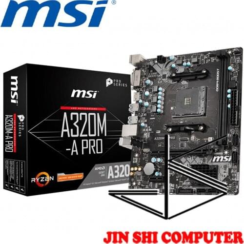 NEW MSI A320M-A PRO Socket AM4 with Core Boost, DDR4 Boost Supports DDR4 Memory, up to 3200 (OC) MHz
