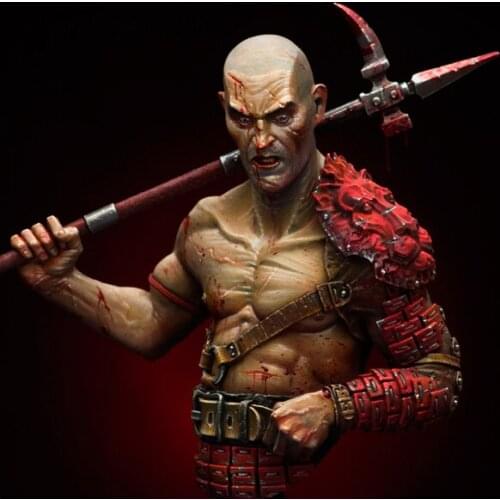 New Unassembled 1/12 ancient man bust with sword Resin Figure Unpainted Model Kit