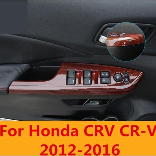 For Honda CRV CR-V 2012-2016 Window Control Panel Glass Lifter Switch Cover Trim Protectors Car Styling Accessories decoration