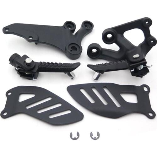 For 06-10 Suzuki GSX-R GSXR600 GSXR750 K6 K8 2006-2010 07 08 09 Motorcycle Front Rider Foot Rest Pegs Pedals Bracket kit Black