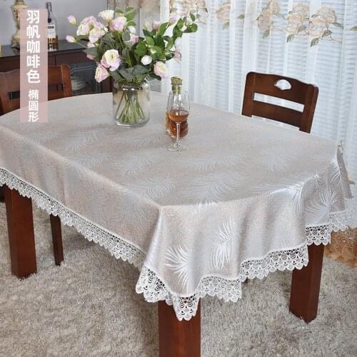 Simple Modern Oval Table Cloth Foldable Retractable Tablecloth Summer Semicircle Coffee Table Living Room Household Tablecloth