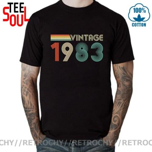 Retrochy Brand 80s Clothes Vintage 1983 T Shirt Mans Birthday Tee Retro Born in 1983 T-shirt Classic 1982 Birth Years Tee shirt