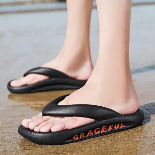 Summer Men Women Flip Flops Chunky Outdoor Slippers Garden Shoes Clogs Lover Beach Sandals Indoor Flip-Flop Home Bathroom Slides