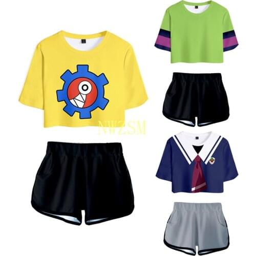 SK8 the Infinity Cosplay Costume Tshirt Shorts Anime MIYA Short Sleeve T shirt Shorts Sport Suits Girls Tees Running Sets Women