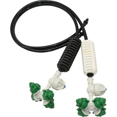 Misting Cross Hanging Sprinkler Kits mist water sprayer For Garden Greenhouse Irrigation 1/4'' hose Accessories 1set