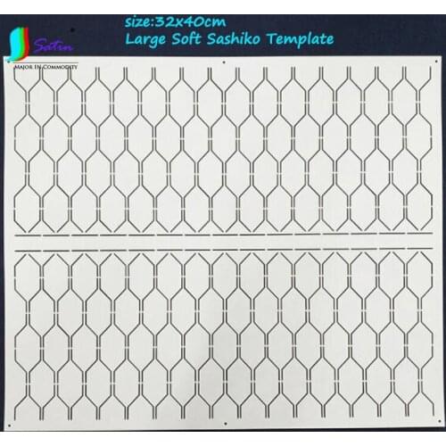 Creative Large Size 42x30cm Hexagon Geometry Soft Template DIY Cup Pad Clothes Lace Border Embroidery Tool Sashiko Template
