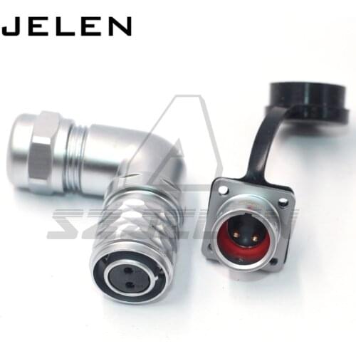 WEIPU SF12 series SF1214S/SF1312P 90 degree elbow waterproof connector 2pin plug(female) and socket(male) IP67