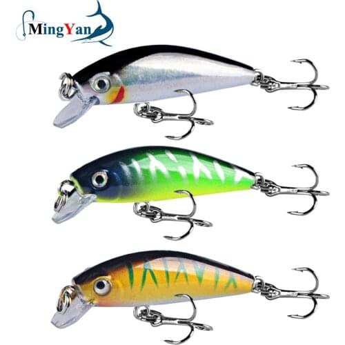 1PCS Minnow Fishing Lure 4.5cm/3g 3D Eyes Crankbait Wobbler Artificial Hard Bait Three Anchor Hook Fishing Tackle