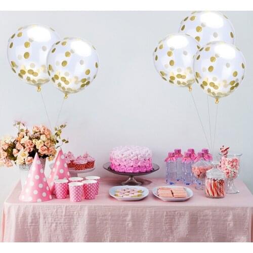 10pcs/lot Colorful Confetti Balloon Clear Balloon Wedding Festival Birthday Party Decoration Supplies 12inch