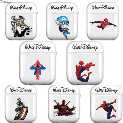2021 Disney Genuine Iron Man Soft Silicone Cases For Airpods 1/2 Protective Bluetooth Wireless Earphone Cover For Air Pods Char