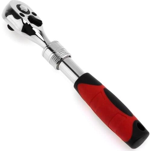 Torque Wrench Cr-V Flexible Ratchet Wrench 1/4" Allen Key Length Adjustable 72 Teeth Ratchet Spanner Wrench Hand Tools