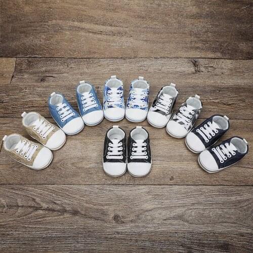 Newborn Baby Solid Sneaker Cloth Shoes Solid / Camouflage Print Anti-Slip Flat Shoes Anti-Slip Casual Prewalker 0-12 Months