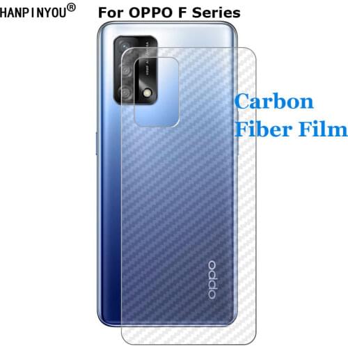 For OPPO F19 Pro Plus 5G 3D Transparent Carbon Fiber Rear Back Film Stiker Screen Protector (Not Tempered Glass)