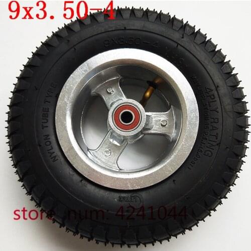 Electric scooter 9X3.50-4 wheel 4 inch rims with pneumatic tire tyre inner tube fits Gas Scooter Pocket Bike Electric tricycle