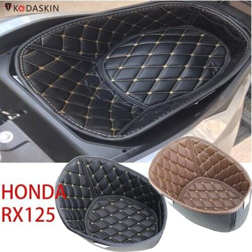 KODASKIN Motorcycle PU Storage Box Rear Trunk Cargo Liner Protector Motorcycle Seat Bucket Pad Accessorie for Honda RX125 rx 125