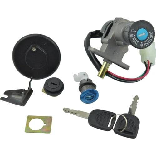 Moped Scooter Ignition Keys Switch Kit Set for 50cc 125cc 150cc with 4-pin plug