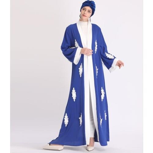 Muslim Mubarak Niqab Embroidery Abaya Dress Cardigan Kimono Ethnic Long Robe Gowns Jubah Middle East Ramadan Eid Arab Islamic