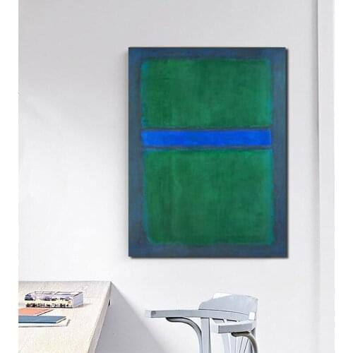 Marker Rothkoes Blue Green Canvas Painting Print Bedroom Kitchen Home Decor Modern Wall Art Oil Painting Poster Salon Pictures