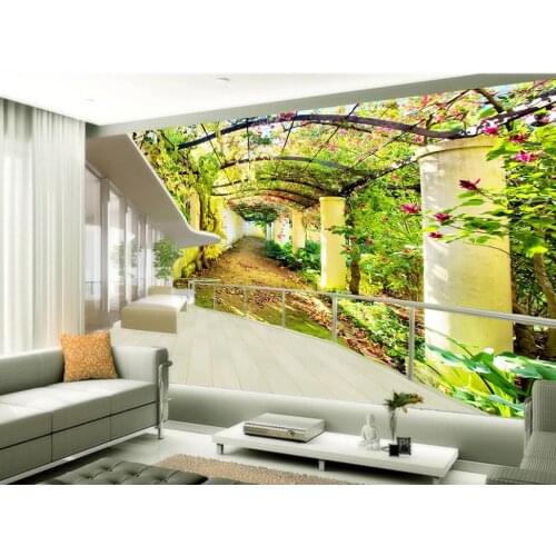 Home Decoration Door flower flowers corridor 3d murals wallpaper for living room custom 3d photo wallpaper